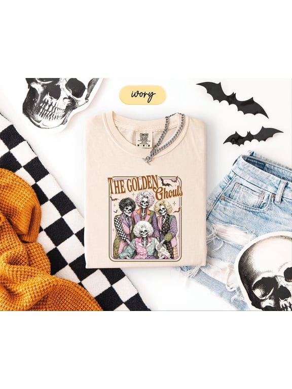 The Golden Ghouls Halloween T-Shirt, The Golden Girls Shirt, Spooky Season Tee, Halloween Sweater, Golden Girls Lover Shirt