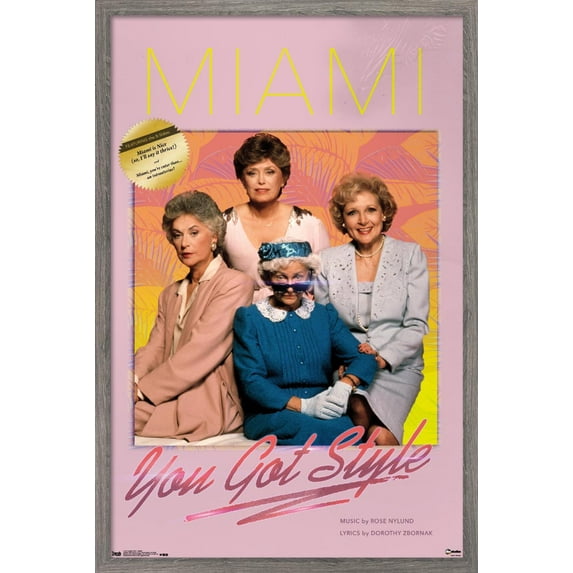 The Golden Girls - Album Wall Poster, 14.725" x 22.375", Framed