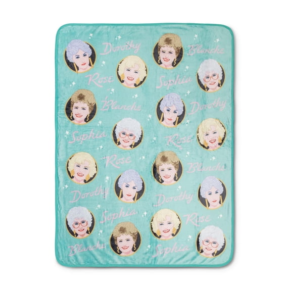 The Golden Girls Character Faces Fleece Throw Blanket | 45 x 60 Inches