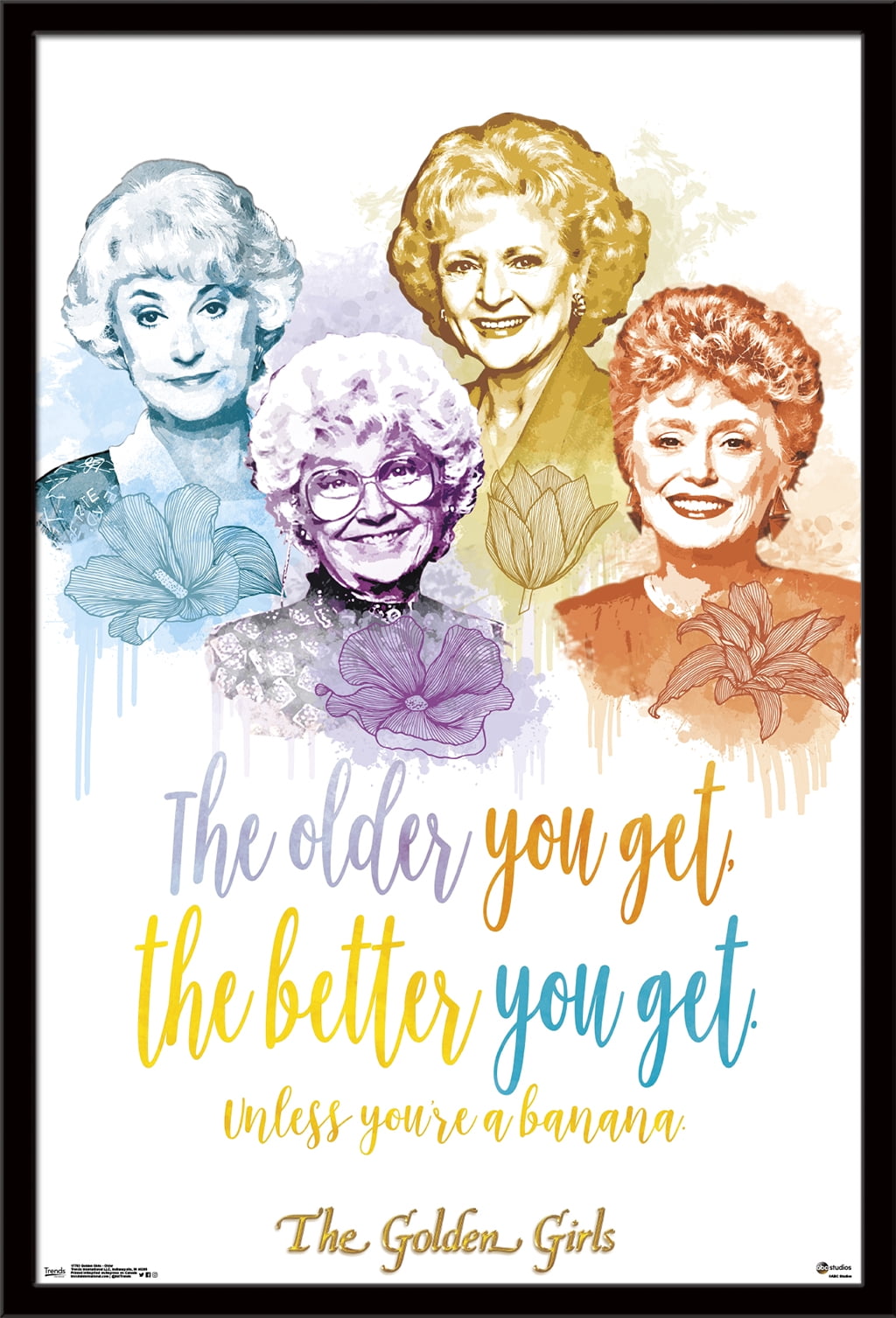 The Golden Girls - Older Wall Poster, 22.375" x 34", Framed