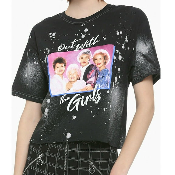 The Golden Girls Potrait Splatter Junior Women's Crop Top T-Shirt