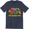 thumbnail image 1 of The Golden State California Republic Bear Flag Star Summer Vacation Men's T-Shirt, 1 of 4