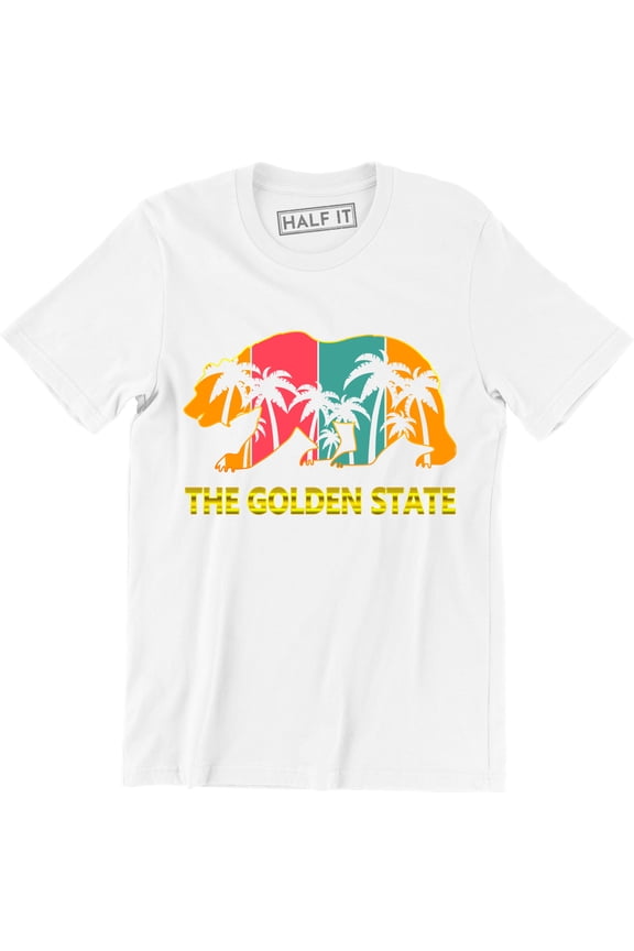 The Golden State California Republic Bear Flag Star Summer Vacation Men's T-Shirt