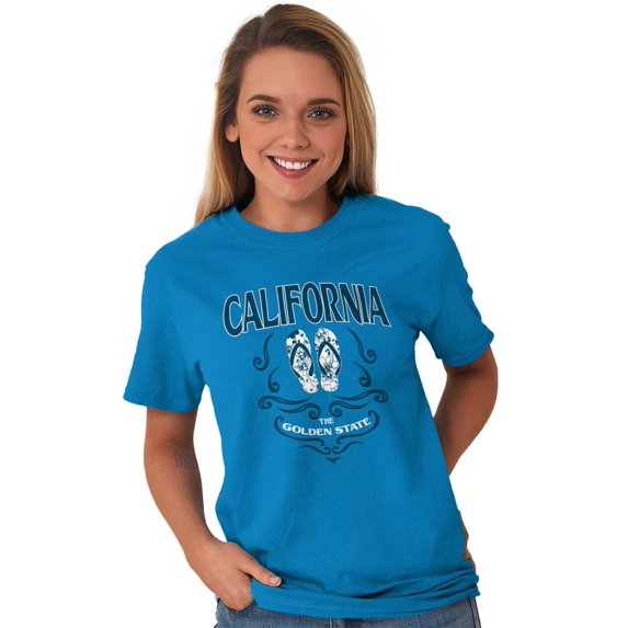 The Golden State of California Cool Women's Graphic T Shirt Tees Brisco Brands 2X