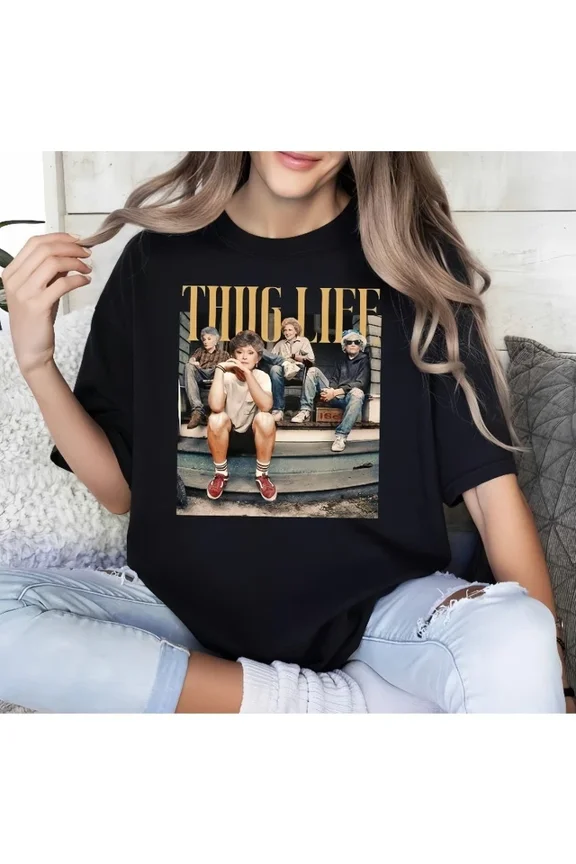 The Golden Thug Life Shirt, The Golden Lover Gift Streetwear Graphic