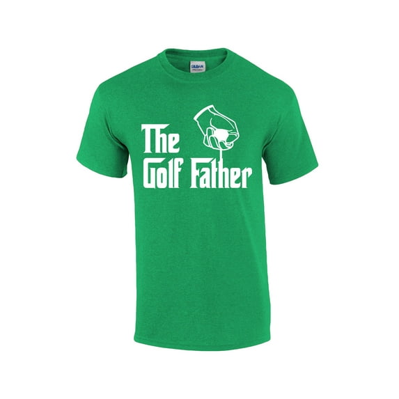 The Golf Father Men's Funny Father's Day Golfer Birthday Short Sleeve T-shirt Graphic Tee-Heather Irish Green-large
