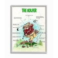 thumbnail image 1 of The Golfer Funny Golf Cartoon Sports Design Gray Farmhouse Rustic Framed Giclee Texturized Art by Gary Patterson, 1 of 7