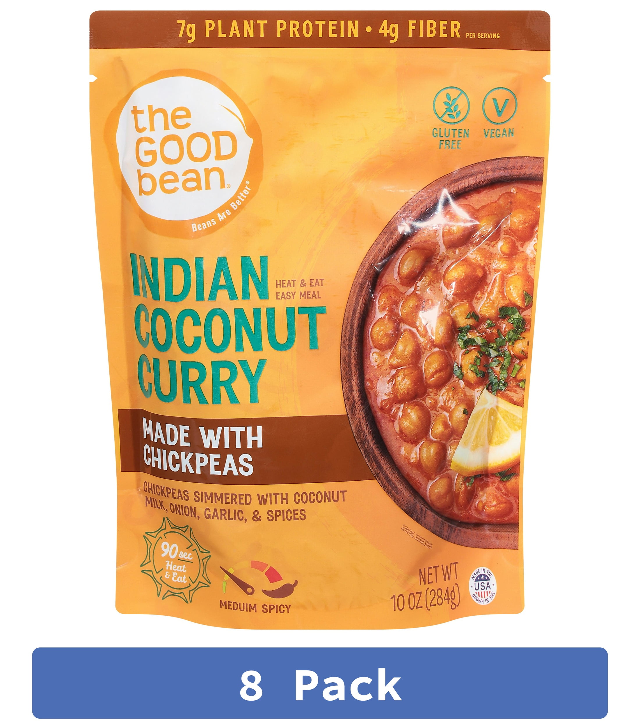 The Good Bean Coconut Indian Curry 10 oz (Pack Of 8)
