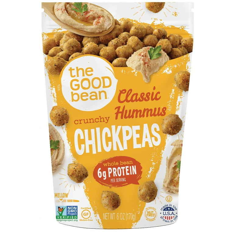 The Good Bean Crunchy Chickpeas, Hummus Flavor, 6 Oz, High