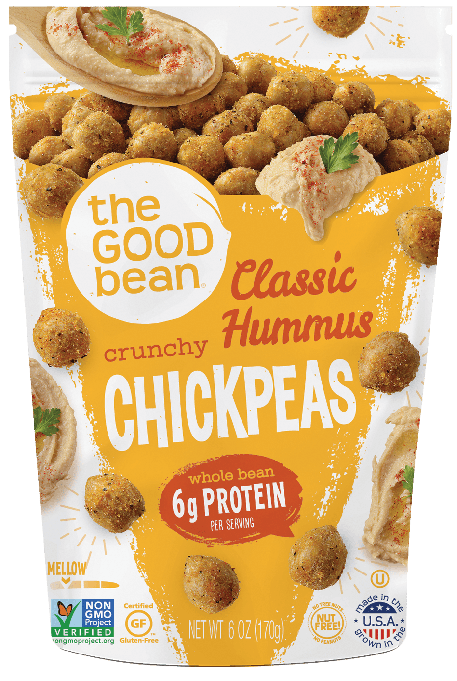 The Good Bean Crunchy Chickpeas Hummus, 6 Oz.