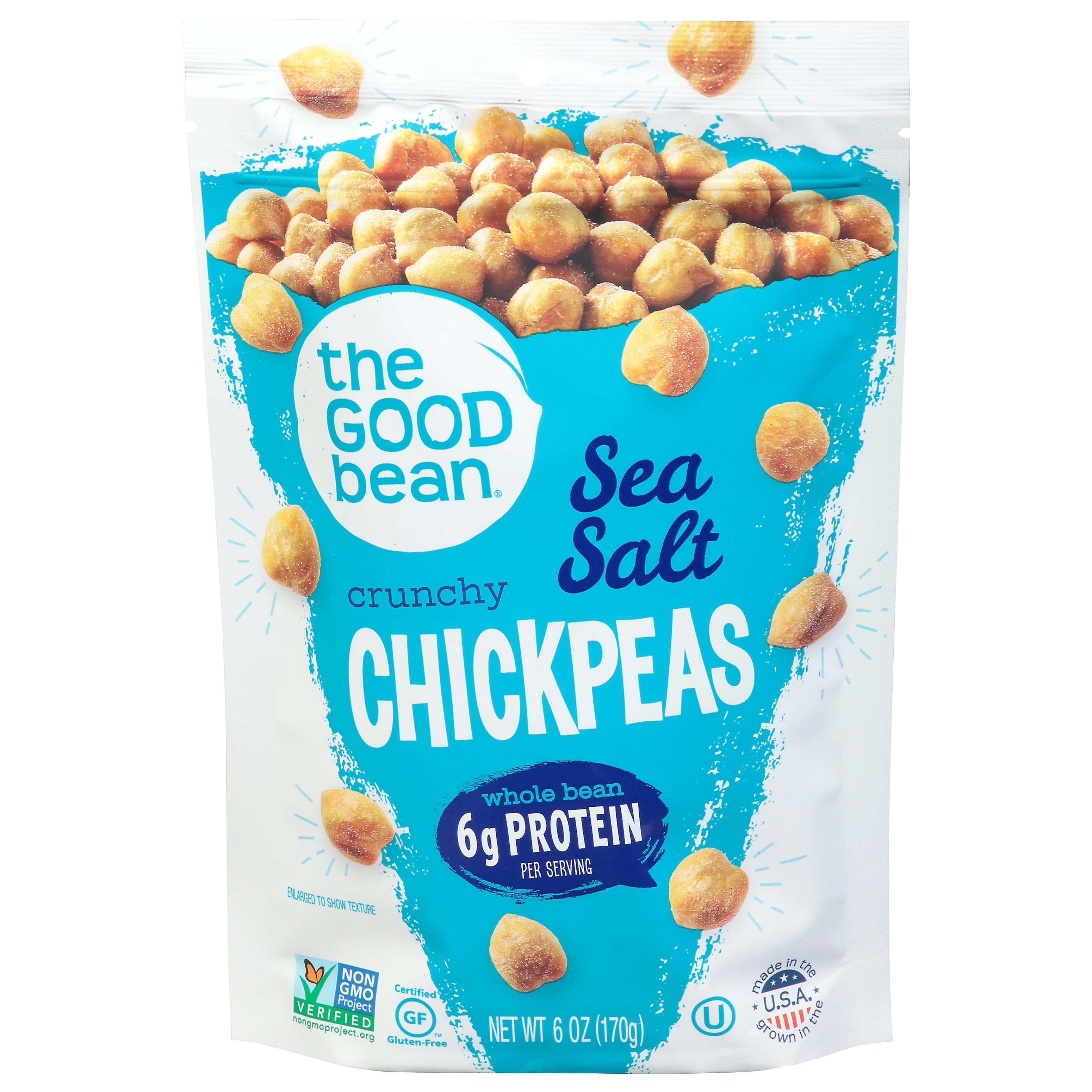 The Good Bean Sea Salt Chickpea Snack 6 oz (Pack Of 6)