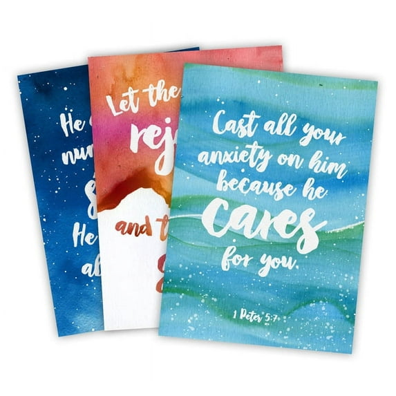 Scripture Postcards: Cast All Your Cares: Set of 6 Scripture Postcards (2 of Each Design) (Other)