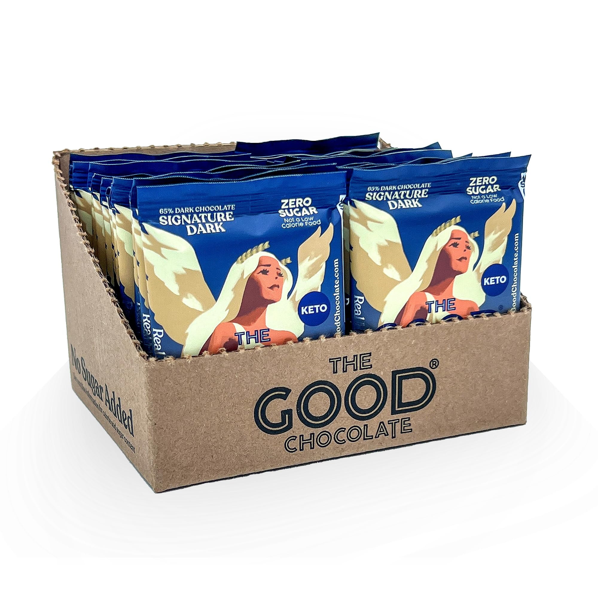 The Good Chocolate - OIF8 Keto Dark Chocolate Squares, Zero Sugar ...