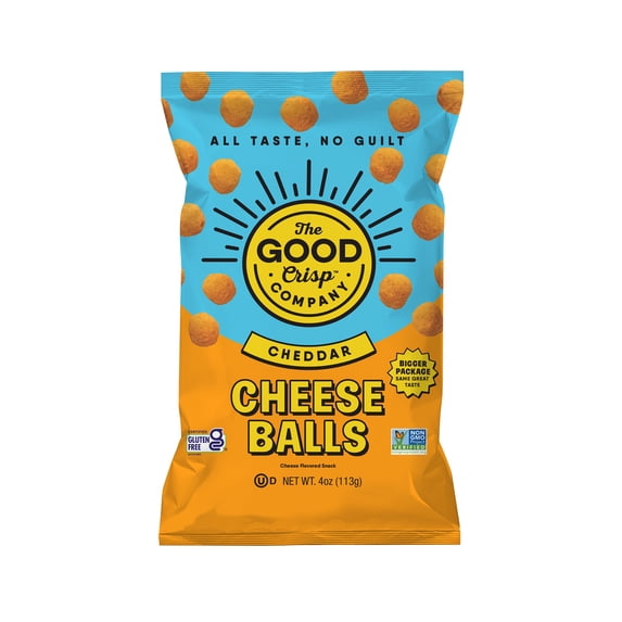 The Good Crisp Company Cheddar Cheese Balls, 4 oz