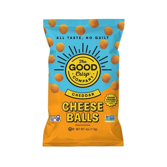 The Good Crisp Company Cheddar Cheese Balls, 4 oz
