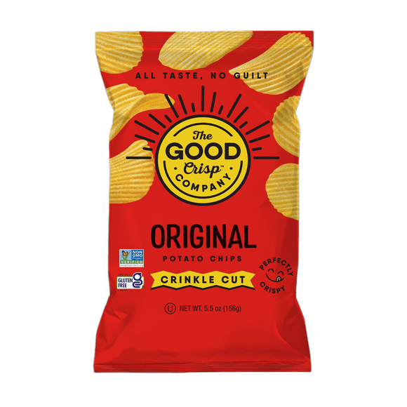 The Good Crisp Company Gluten Free Original Crinkle Cut Potato Chips, 5.5 oz Bag