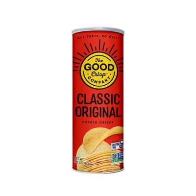 The Good Crisp Company Gluten Free Original Snack Chips in 5.6 oz Canister