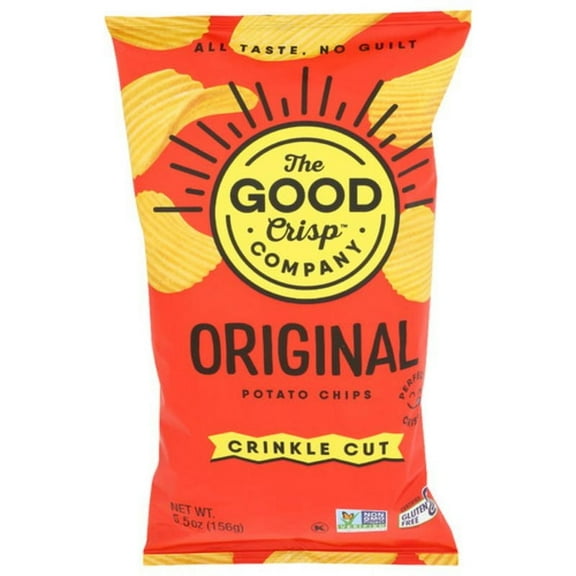 The Good Crisp Company Original Crinkle Cut Potato Chips 5.5 oz Pack of 3