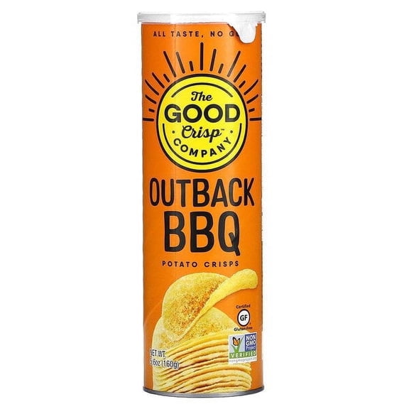 The Good Crisp Company, Potato Crisps, Outback BBQ, 5.6 oz Pack of 4