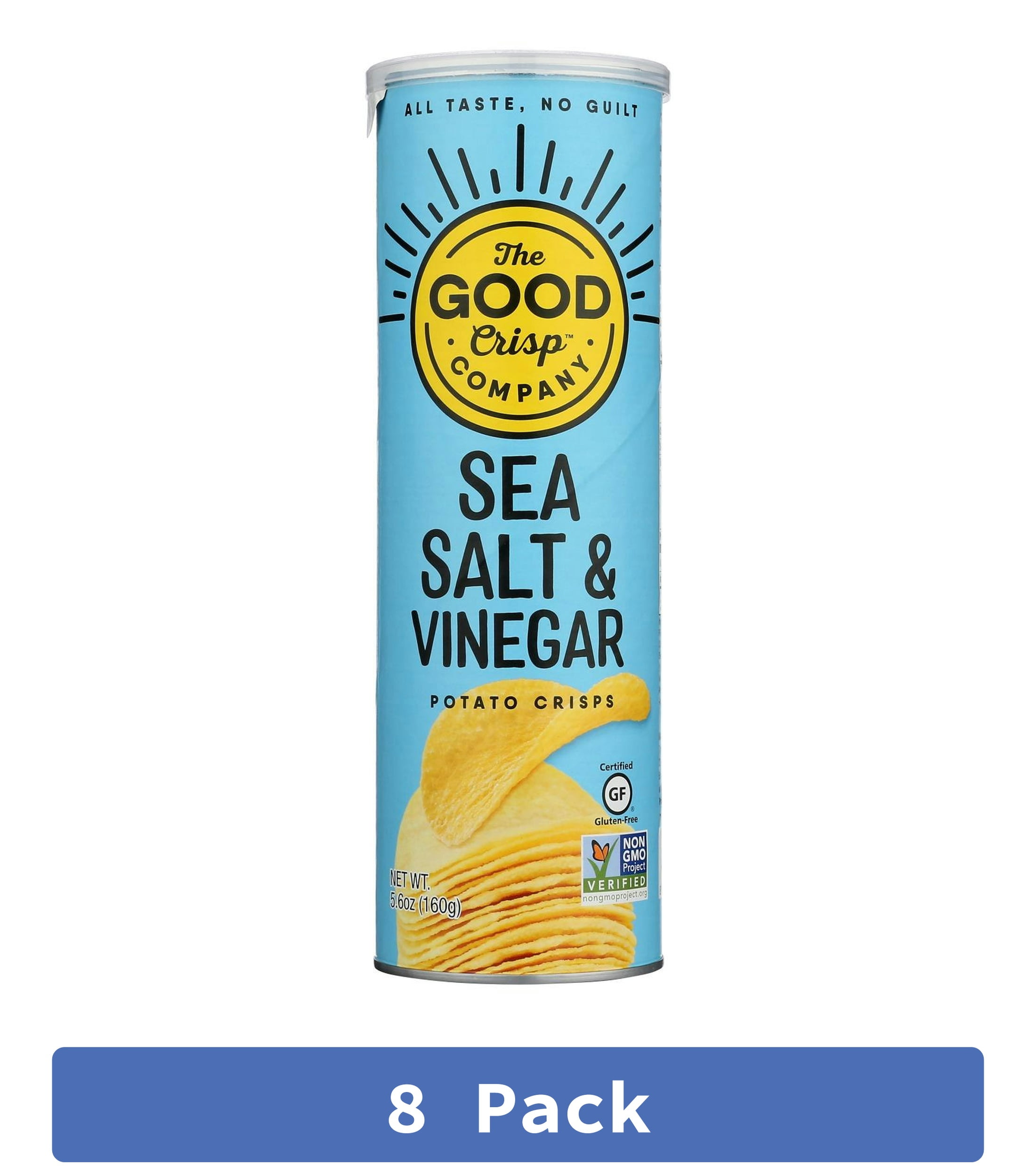 The Good Crisp Company Sea Salt & Vinegar Crisps 5.6 oz (Pack Of 8