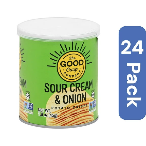 The Good Crisp Company Sour Cream & Onion Crisps 1.6 oz (Pack Of 24)