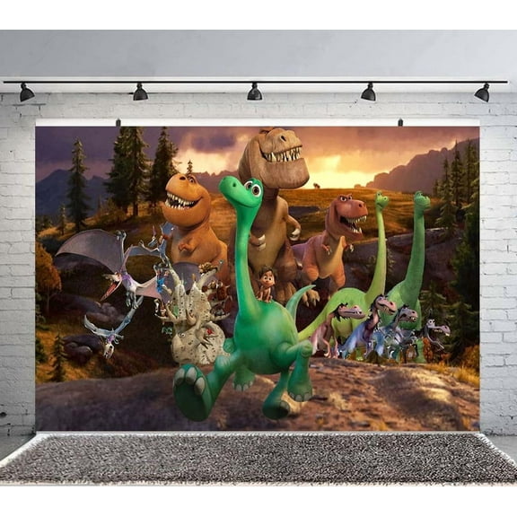 The Good Dinosaur Backdrop Banner Party Supplies Poster Movie Theme Background for Photography Kids Birthday Decorations