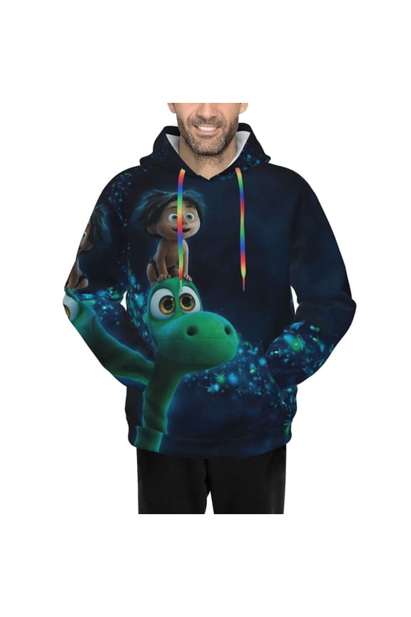 The Good Dinosaur Men's Hoodie Novelty Pattern Adult Hooded Sweatshirts Casual Unisex Pullover for Women Youth