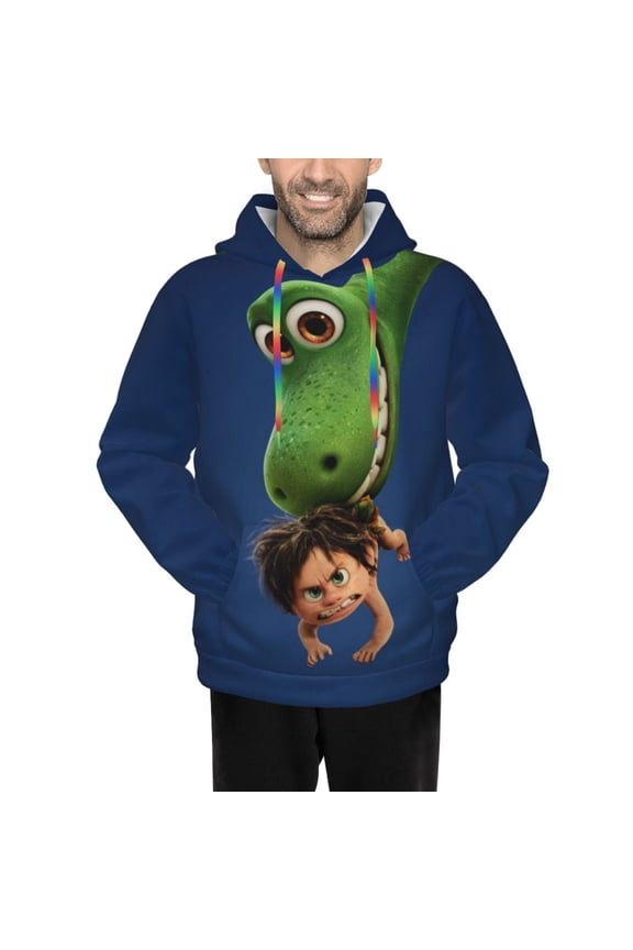 The Good Dinosaur Men's Hoodie Novelty Pattern Adult Hooded Sweatshirts Casual Unisex Pullover for Women Youth