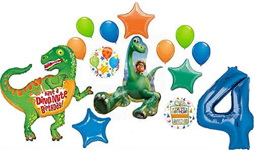 The Good Dinosaur Party Supplies 4th Birthday Spot and Arlo Balloon Bouquet Decorations
