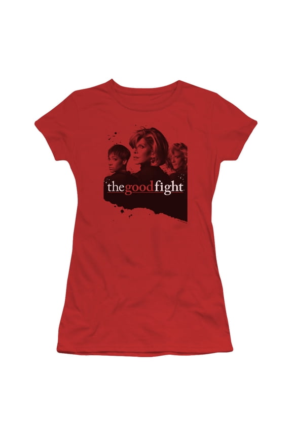 The Good Fight Diane Lucca Maia Junior Women's Sheer T-Shirt Red