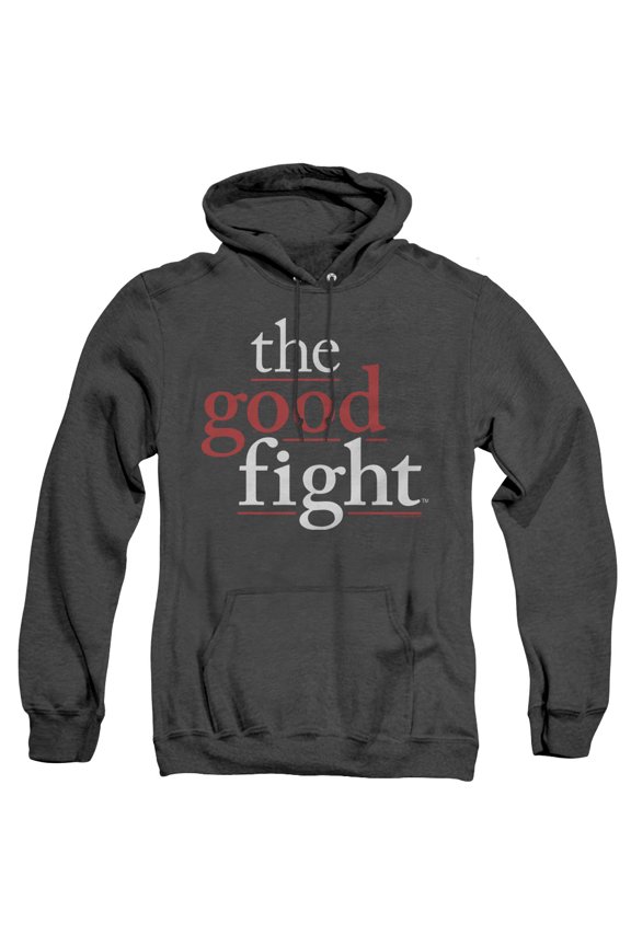 The Good Fight Logo Adult Heather Hoodie Sweatshirt Black