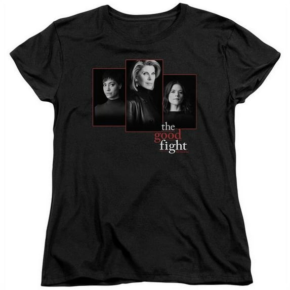 The Good Fight & The Good Fight Cast Short Sleeve Cotton Women T-Shirt, Black - Small