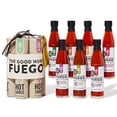 thumbnail image 1 of Thoughtfully The Good Hurt Fuego Hot Sauce variety pack, Sampler Set of 7 Different Flavors and Peppers from Around the World, Allergen-Free, 1 of 8