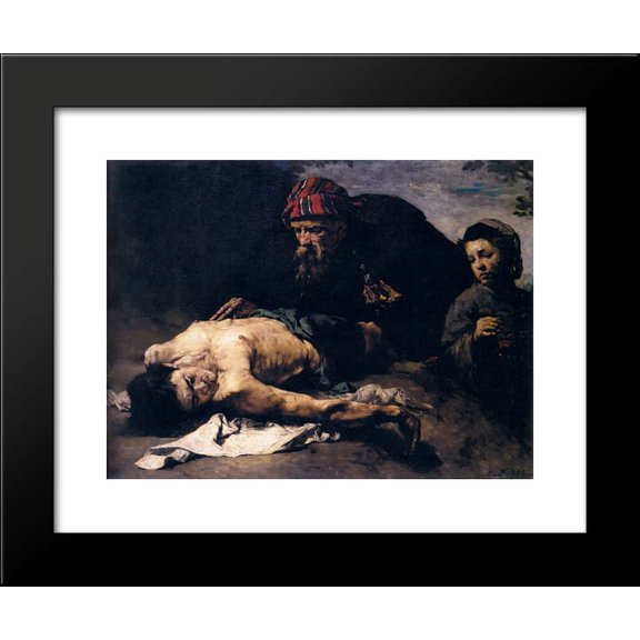 The Good Samaritan 20x24 Framed Art Print by Ribot, Theodule