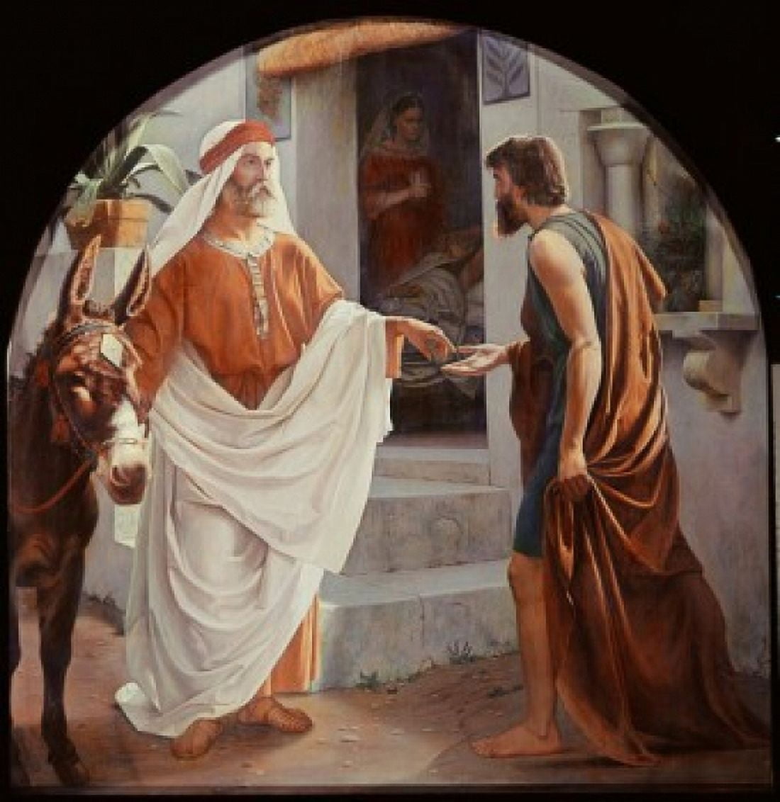 The Good Samaritan Christen Dalsgaard (1824-1907 Danish) Canvas Art - Christen Dalsgaard (18 x 24)