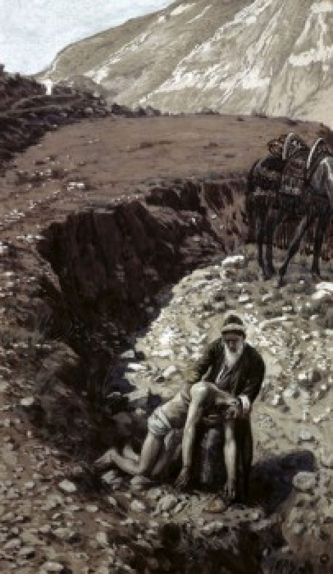 The Good Samaritan James Tissot (1836-1902French) Watercolor on Paper Canvas Art - James Tissot (18 x 24)
