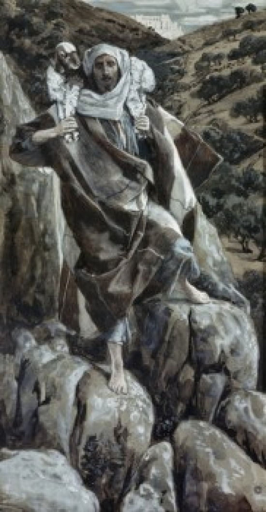The Good Shepherd James Tissot (1836-1902 French) Canvas Art - James Tissot (18 x 24)