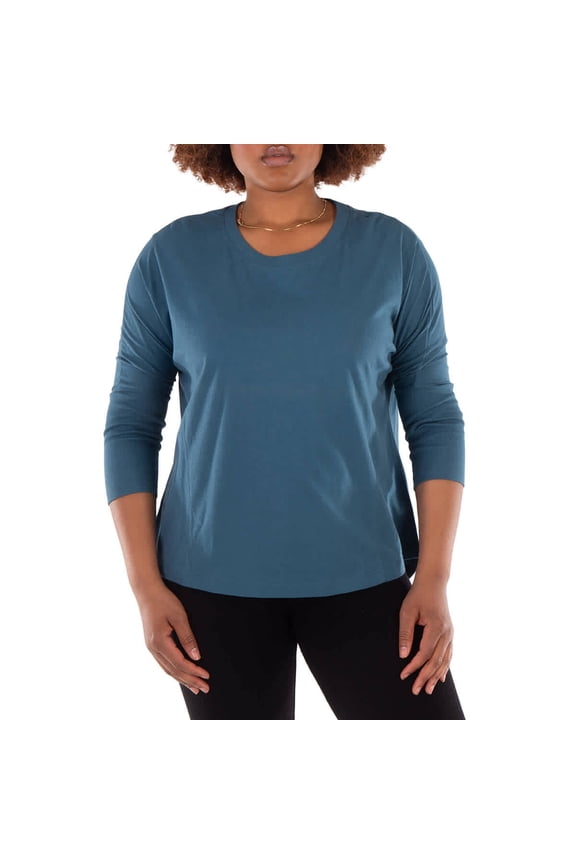 Relaxed Fit Eco-Batwing Tee - Sapphire, Size Large