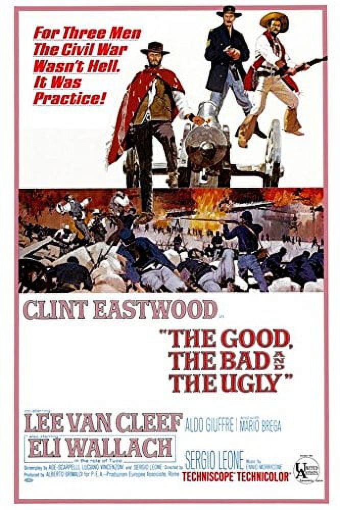 The Good The Bad And The Ugly Poster Vintage Movie Poster b Clint Eastwood New 24x36