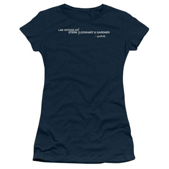 The Good Wife Law Offices Junior Women's Sheer T-Shirt Navy