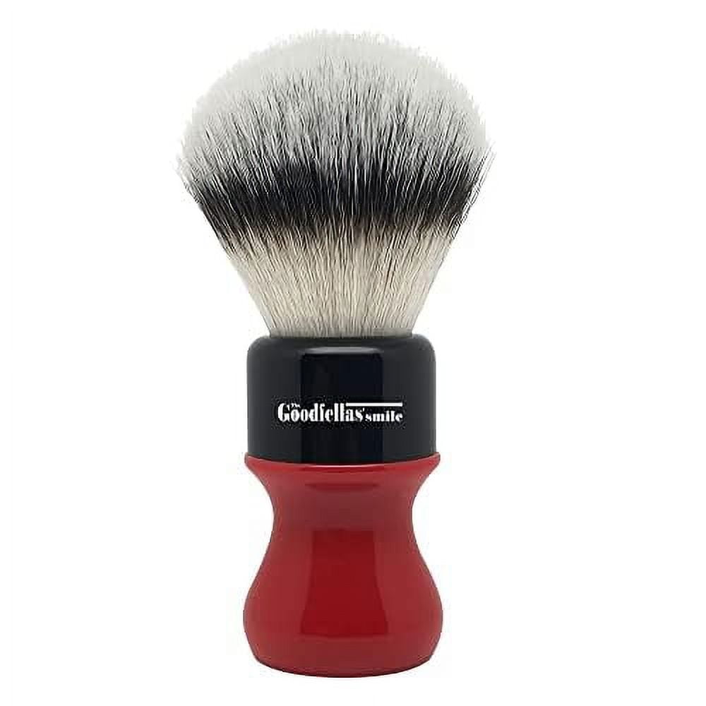The Goodfellas' Smile Synthetic Shaving Brush (Red Evil), Oversized 26 mm Brush Knot for a Fabulous Lather
