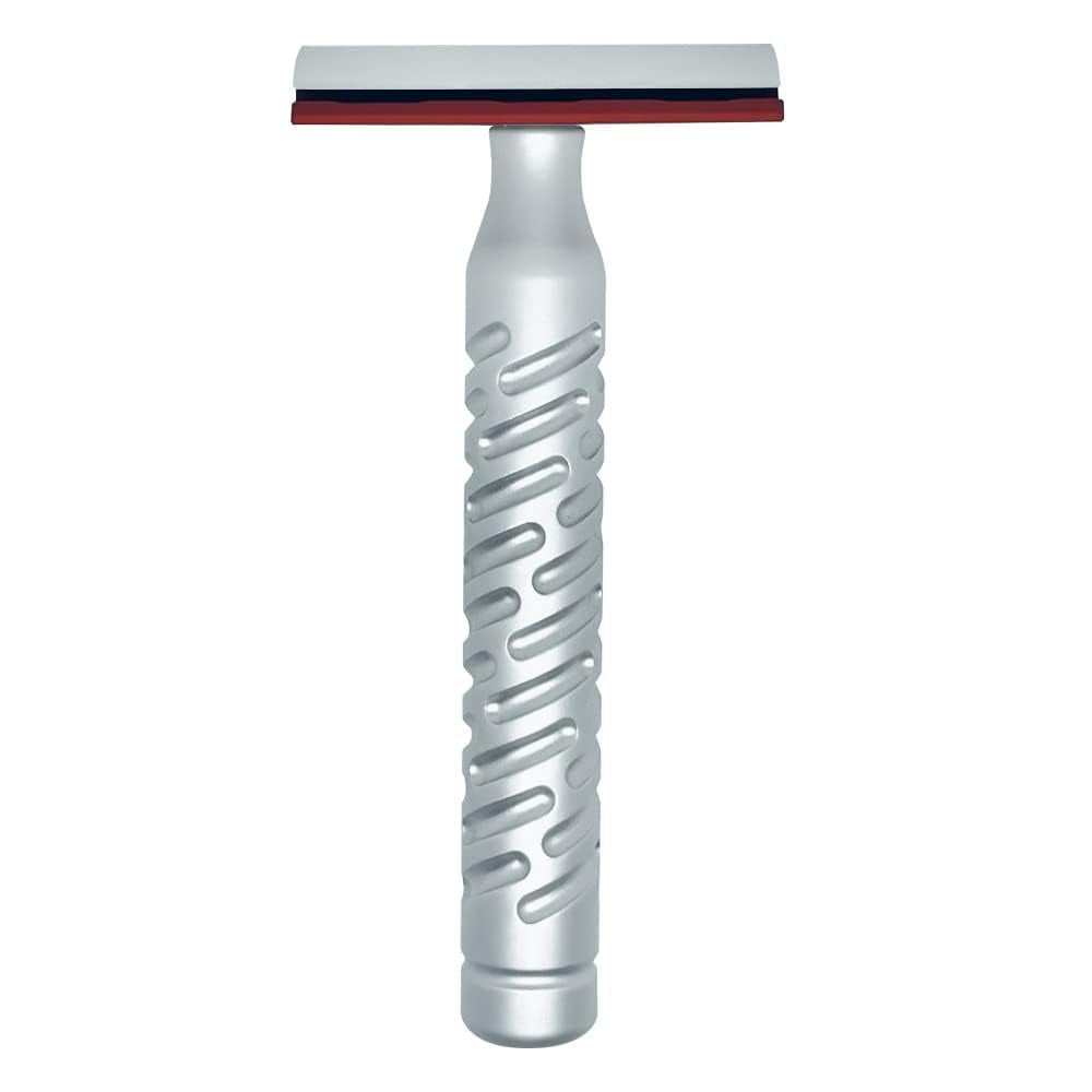 The Goodfellas' Smile, The Styletto Sting Lightweight Aluminum Double Edge Safety Razor, CNC Machined. Designed and Crafted in Italy (RED STYLETTO)