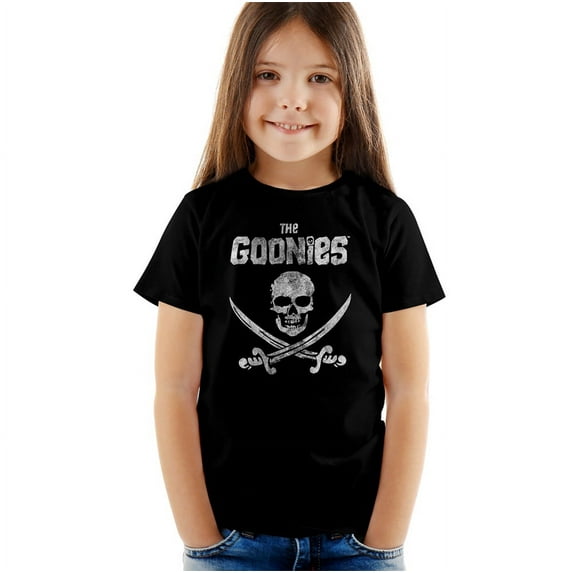 The Goonies Flag 1 Kids T Shirt (4) for Youth Toddler Boys and Girls, Black