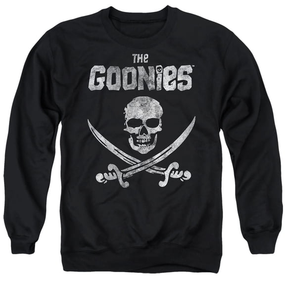 The Goonies Flag 1 Unisex Adult Crewneck Sweatshirt,Black, Large
