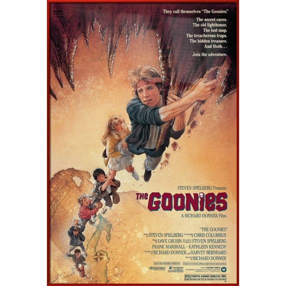 The Goonies - Framed Movie Poster (Regular Style) (Size: 24" X 36") (Red Plastic Frame)