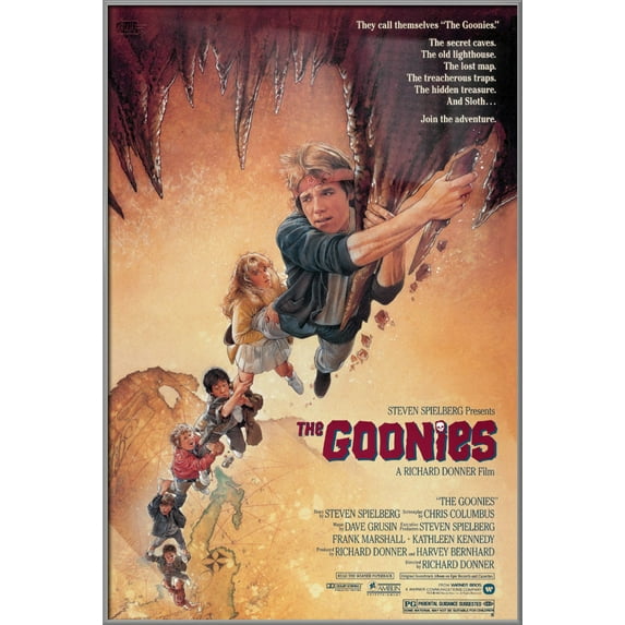 The Goonies - Framed Movie Poster (Regular Style) (Size: 24" X 36") (Silver Aluminum Frame)