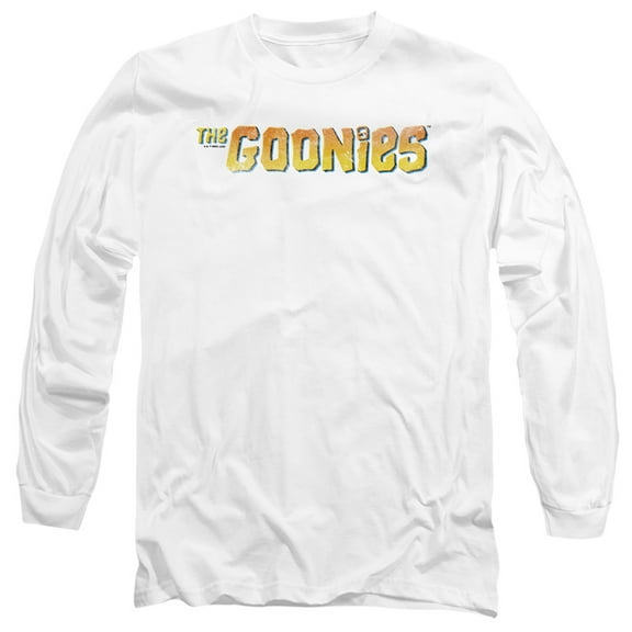 The Goonies Logo Unisex Adult Long-Sleeve T Shirt,White, X-Large