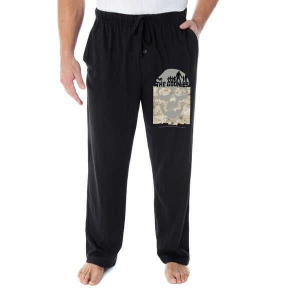 The Goonies Men's Skull And Map Logo Loungewear Sleep Bottoms Pajama Pants
