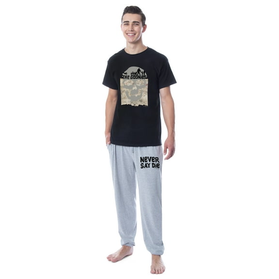 The Goonies Mens' Movie Skull Map Never Say Die Jogger Sleep Pajama Set