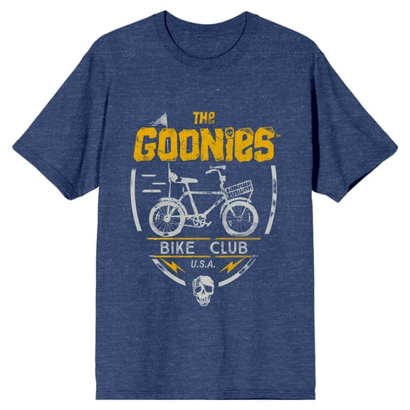 The Goonies Movie Men's Bike Club Navy Heather Graphic T-Shirt-XX-Large